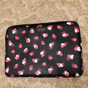 NWOT Kate Spade Multicolor Heart Pattern Laptop Sleeve